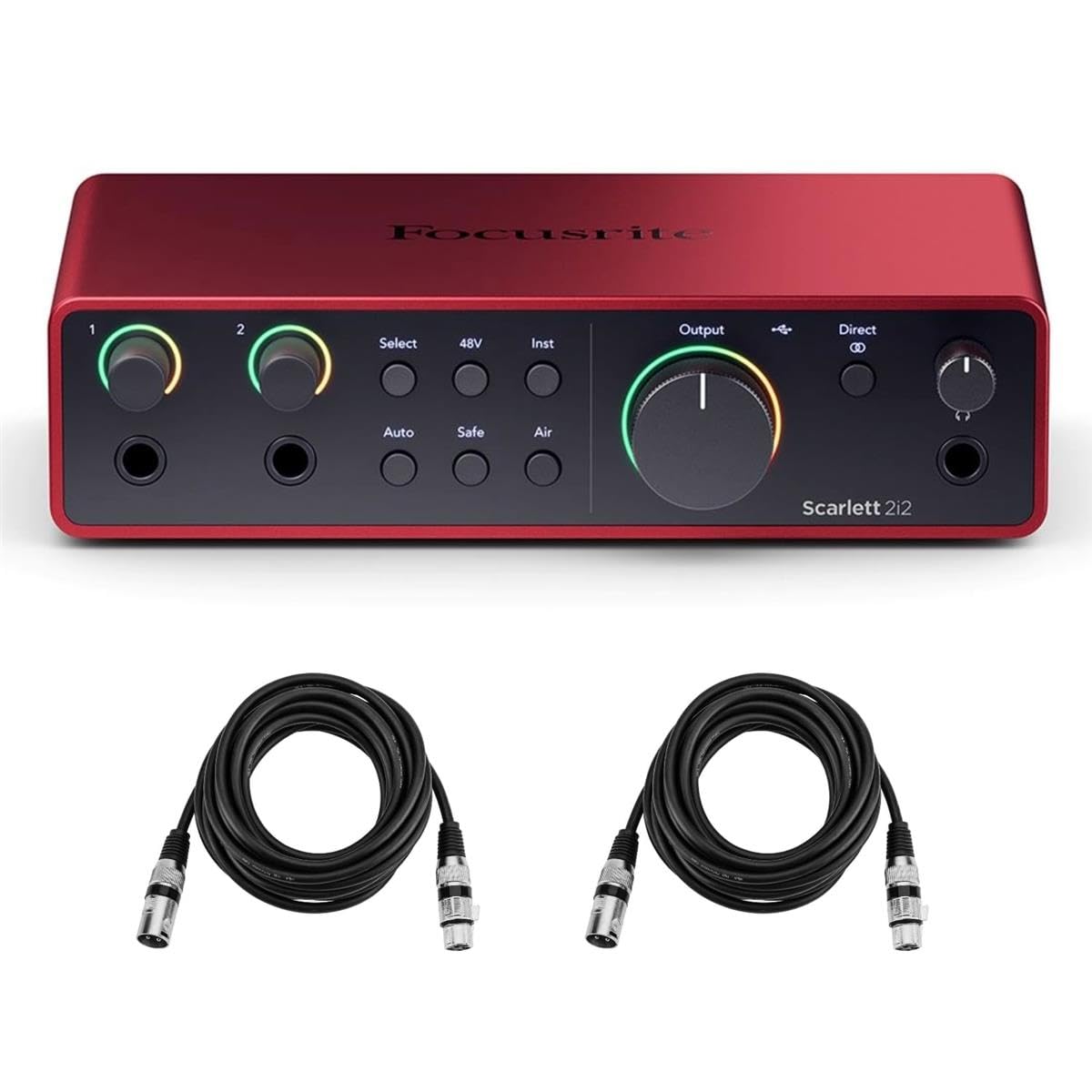 2x2 USB Audio Interface with 2 XLR Cables A5299