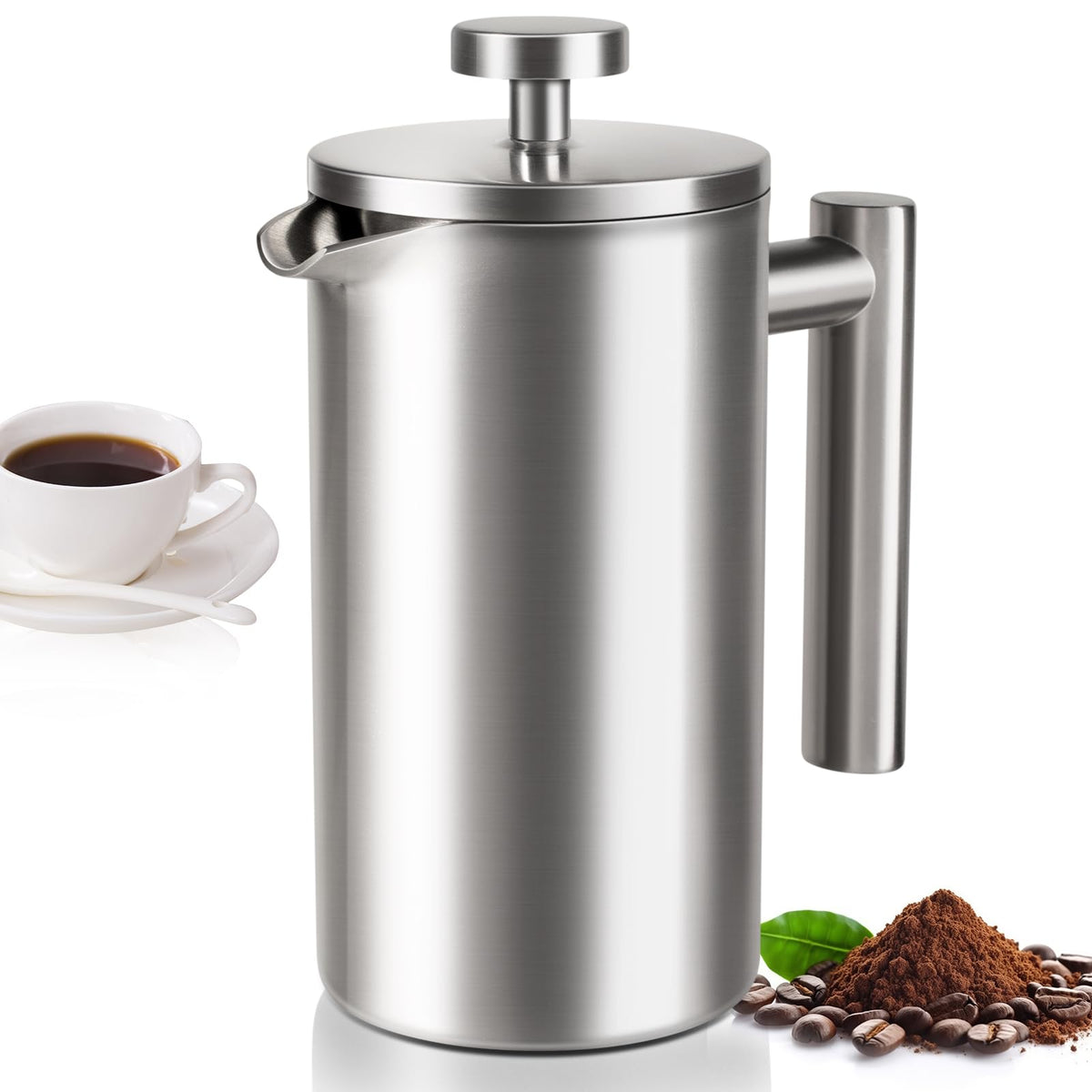 12 OZ Stainless Steel French Press Coffee Maker L816903