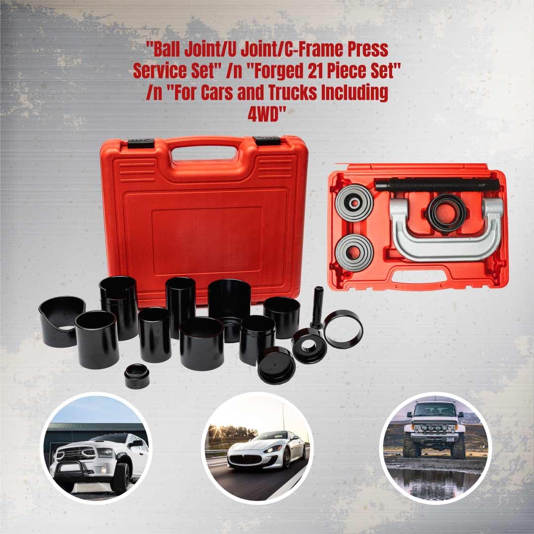 21-Piece Heavy Duty Forged Steel Ball Joint Press Kit S905448