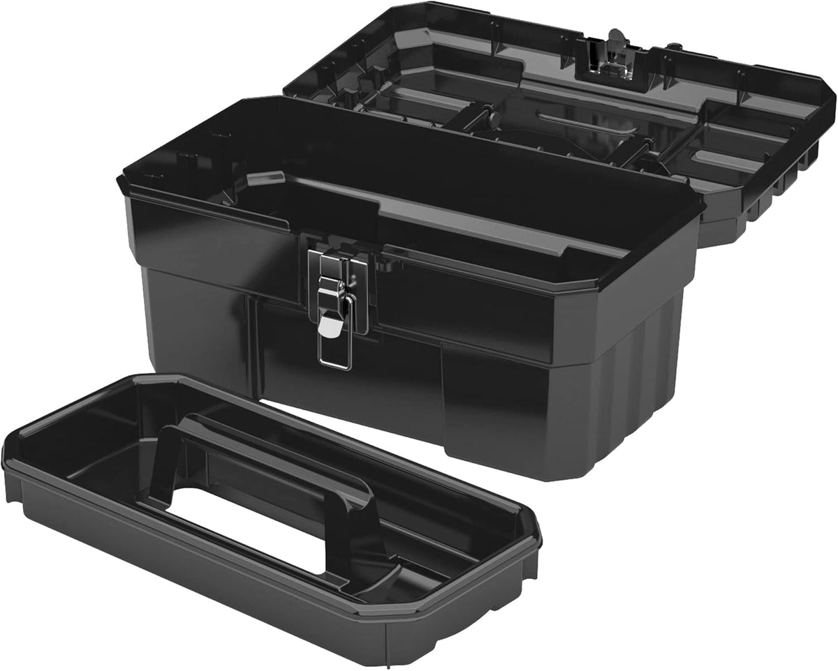 14-Inch Plastic Toolbox with Removable Tray U27012