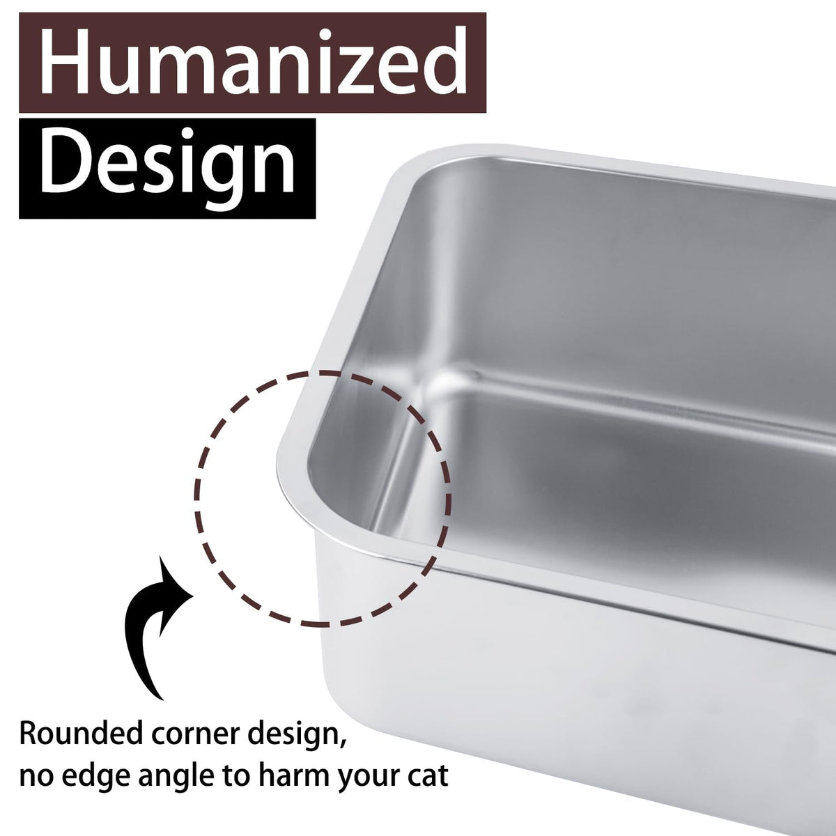 Stainless Steel Cat Litter Box R9430