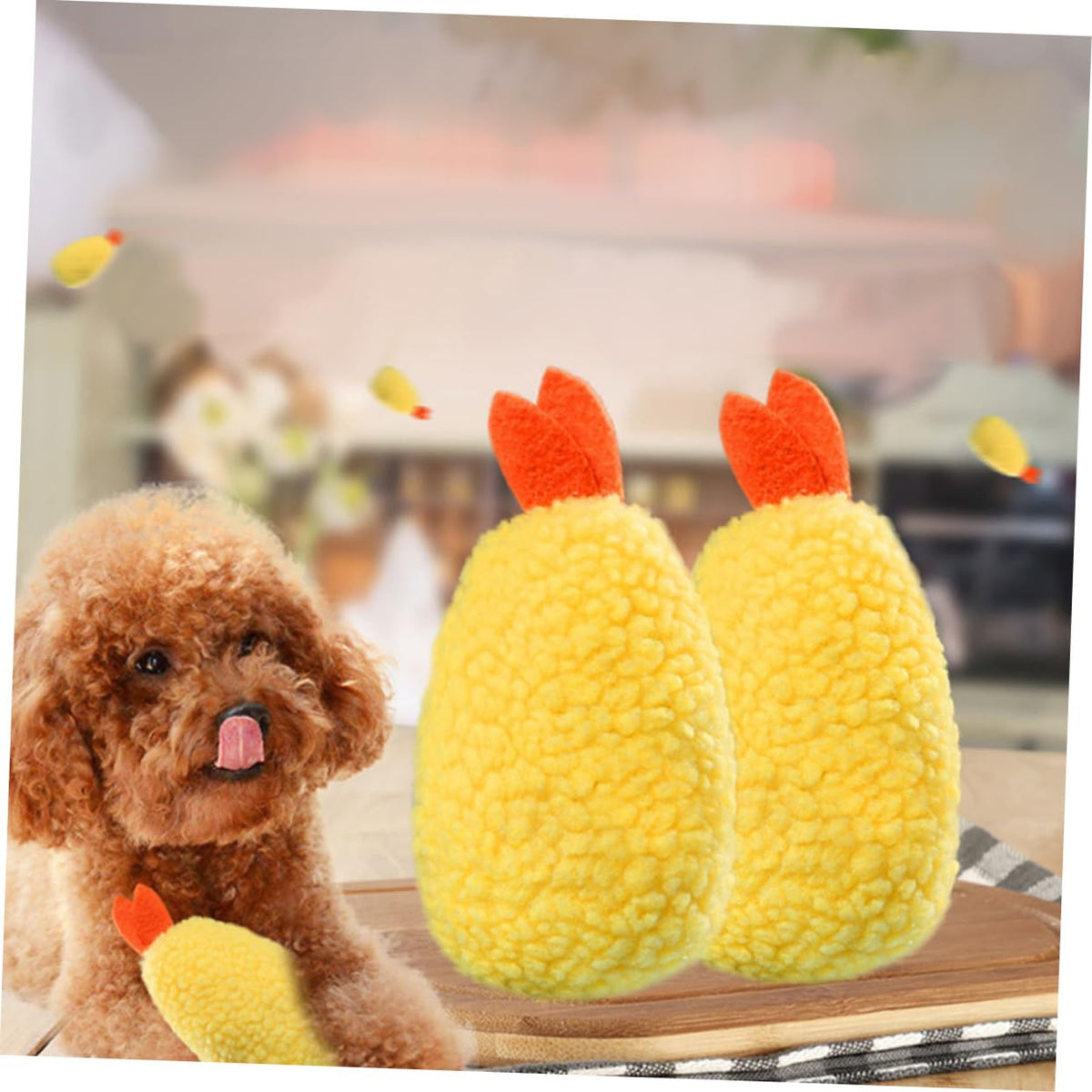 2 Pack Plush Squeaky Dog Toy J506876