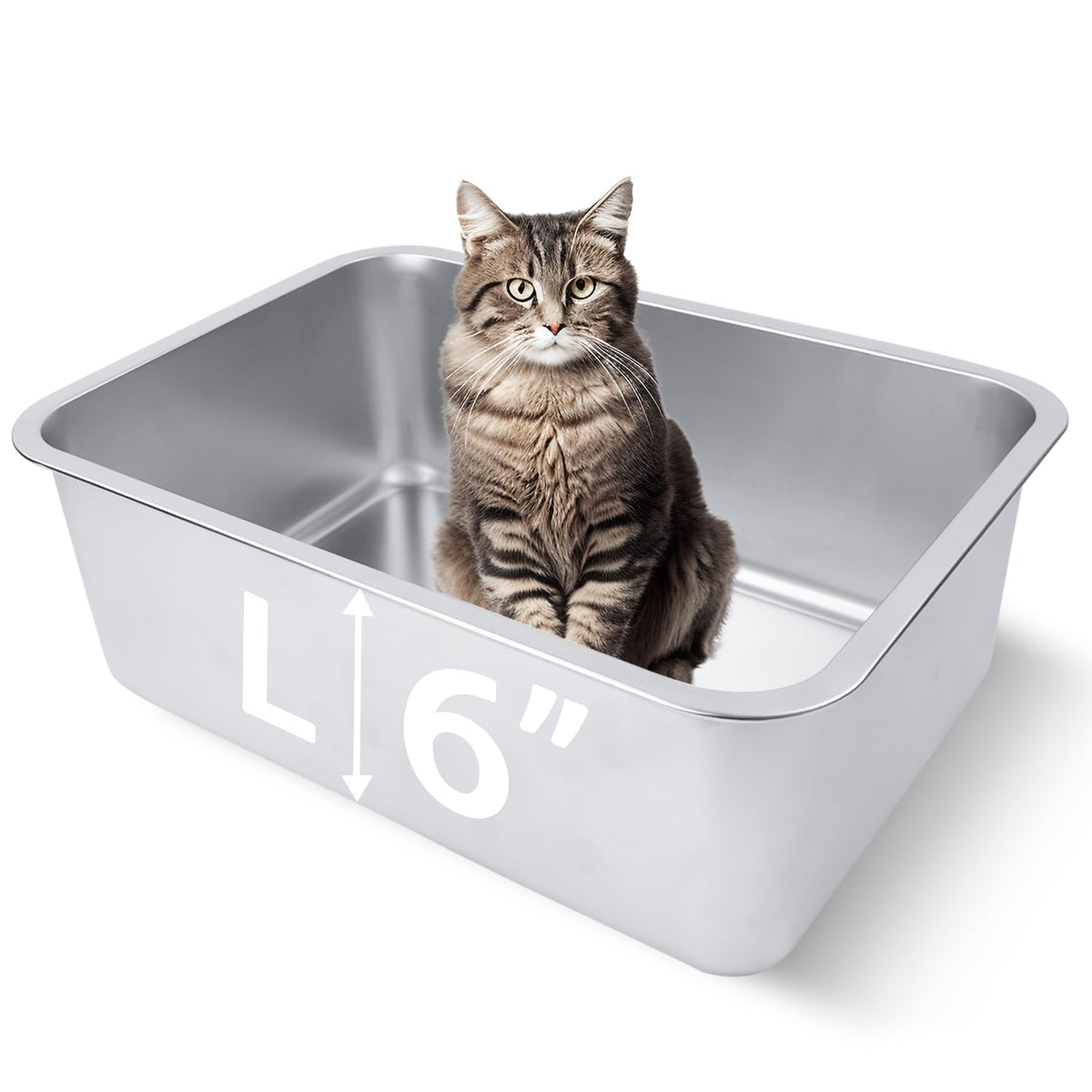 Stainless Steel Cat Litter Box R9430