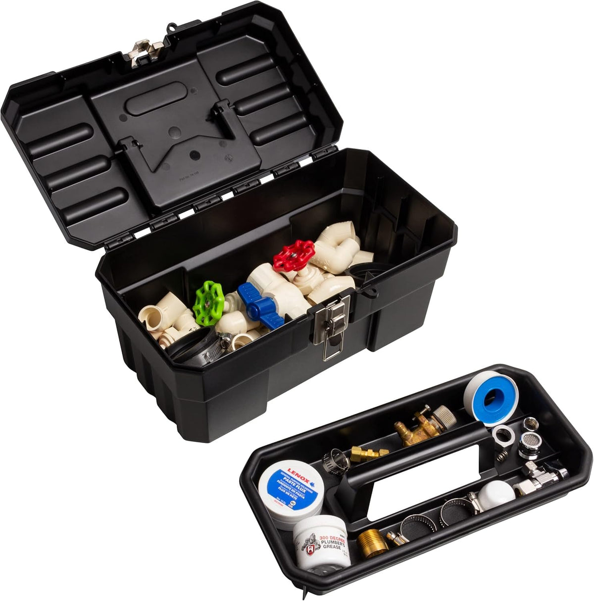 14-Inch Plastic Toolbox with Removable Tray U27012