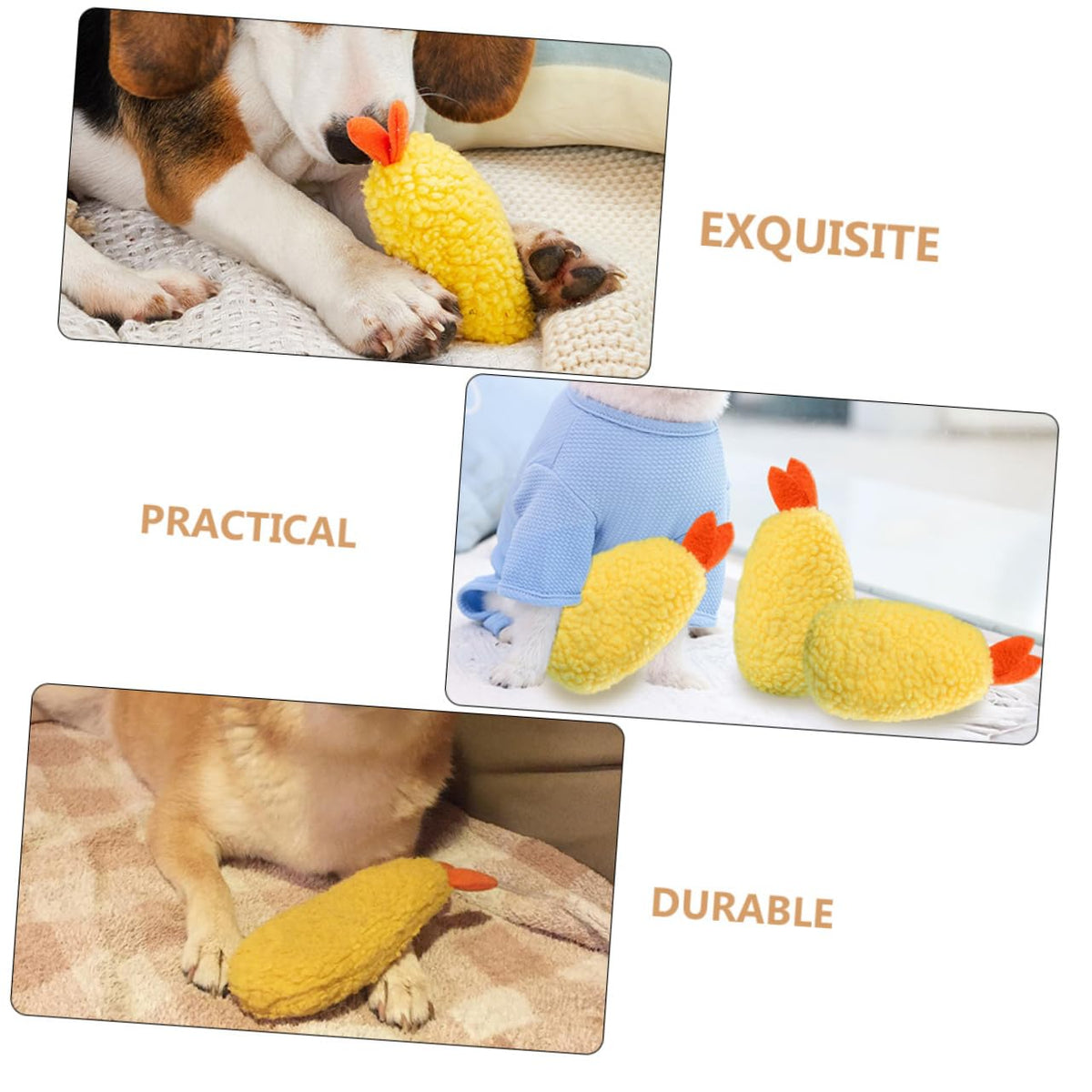 2 Pack Plush Squeaky Dog Toy J506876