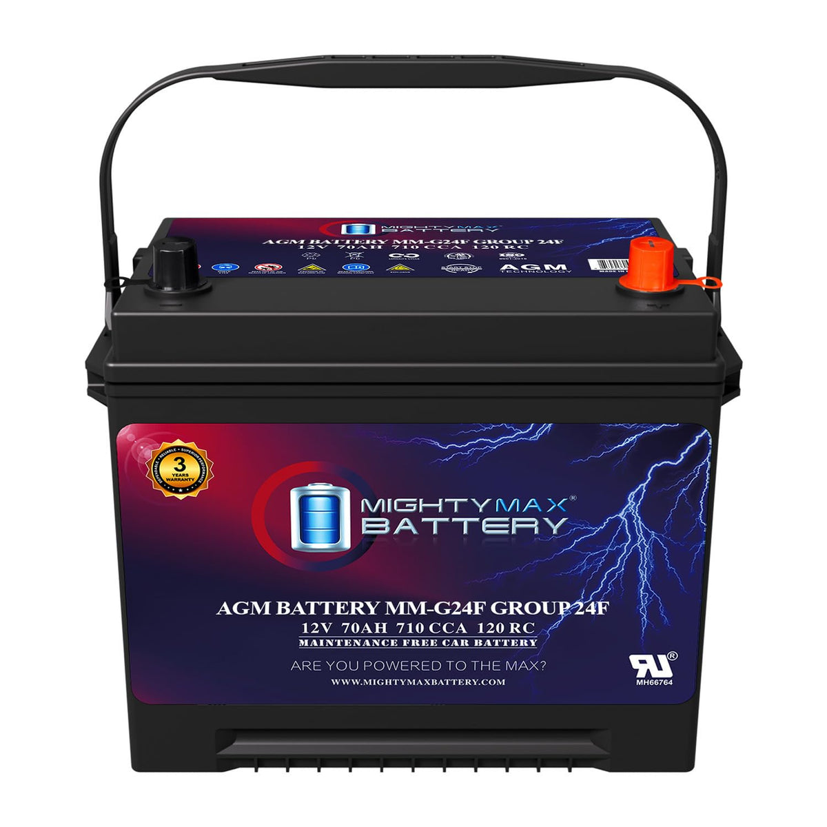 12V 70Ah AGM Replacement Battery L3764
