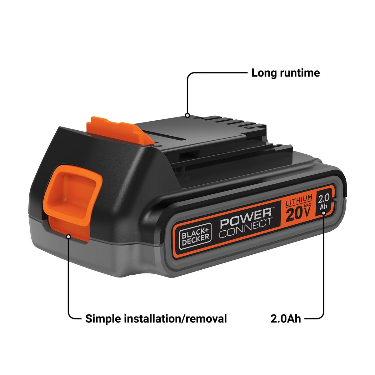 20V MAX Lithium 2.0Ah Cordless Tool Battery X94096
