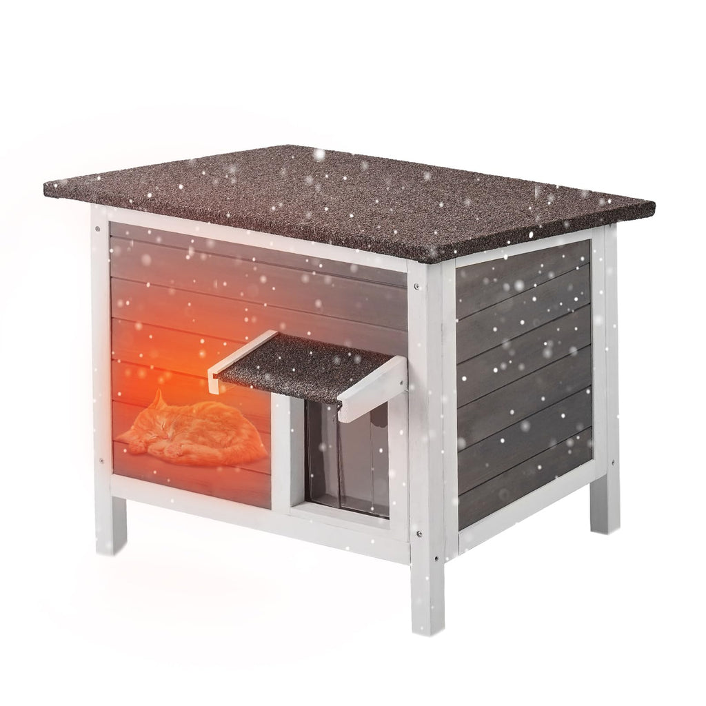 Weatherproof Wooden Outdoor Cat House C41911