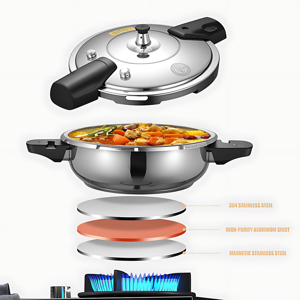 2.3L 304 Stainless Steel Mini Pressure Cooker E9643