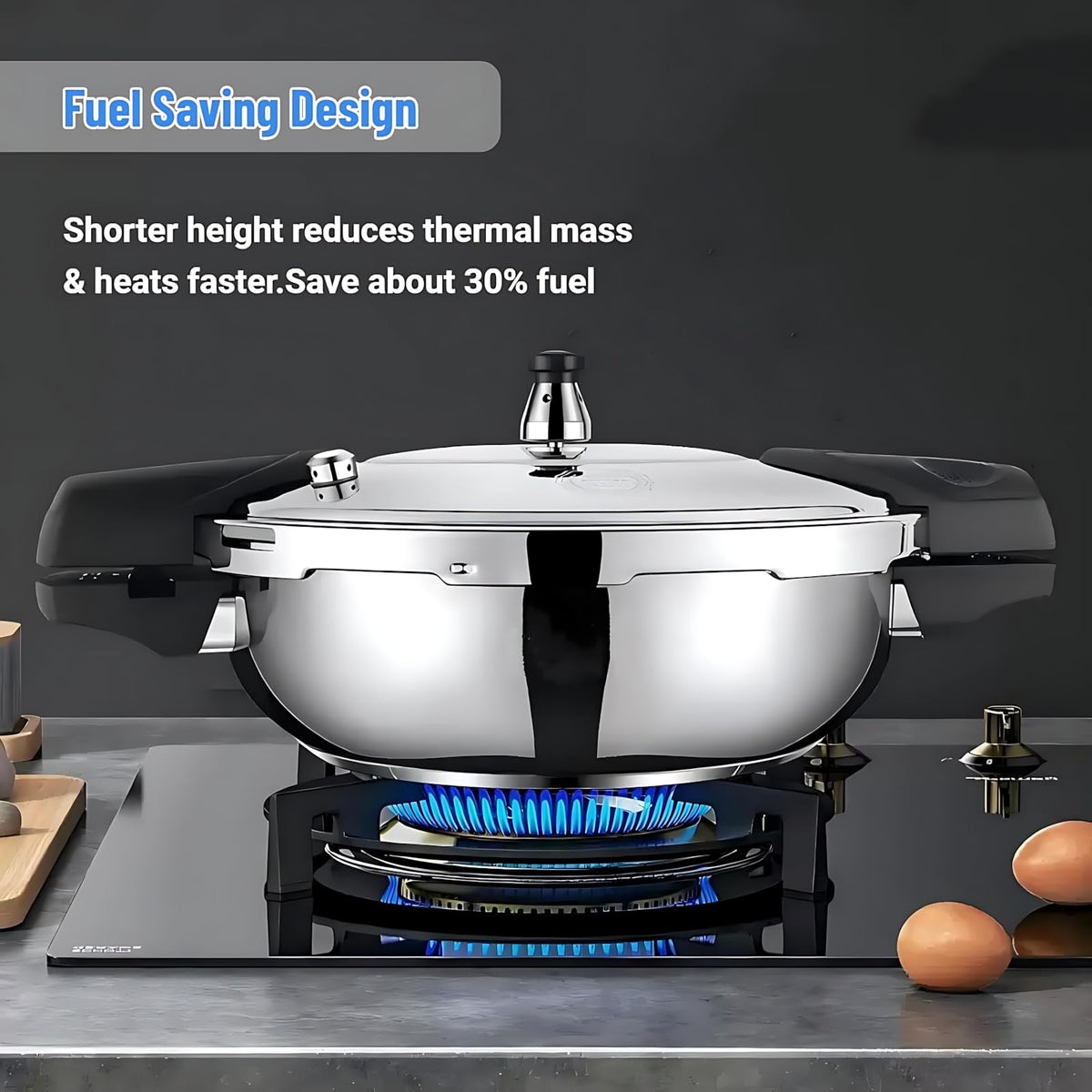 2.3L 304 Stainless Steel Mini Pressure Cooker E9643
