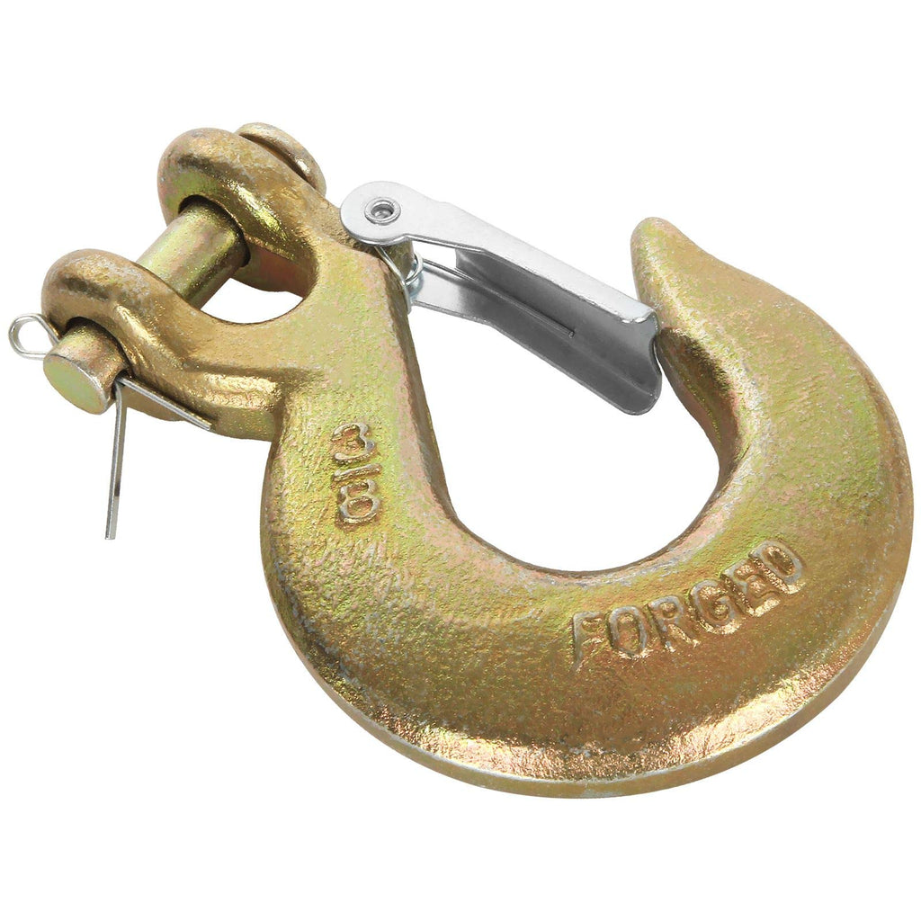 3/8 Inch Clevis Slip Hook with Safety Latch, 18000 Lb Capacity V5357