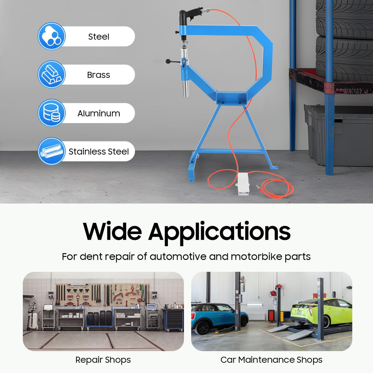 Pneumatic Planishing Hammer with Cast Iron Stand & Pedal C7847