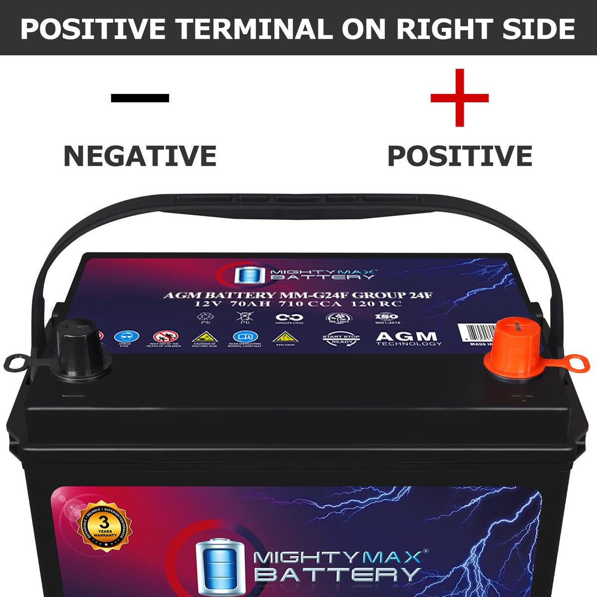 12V 70Ah AGM Replacement Battery L3764
