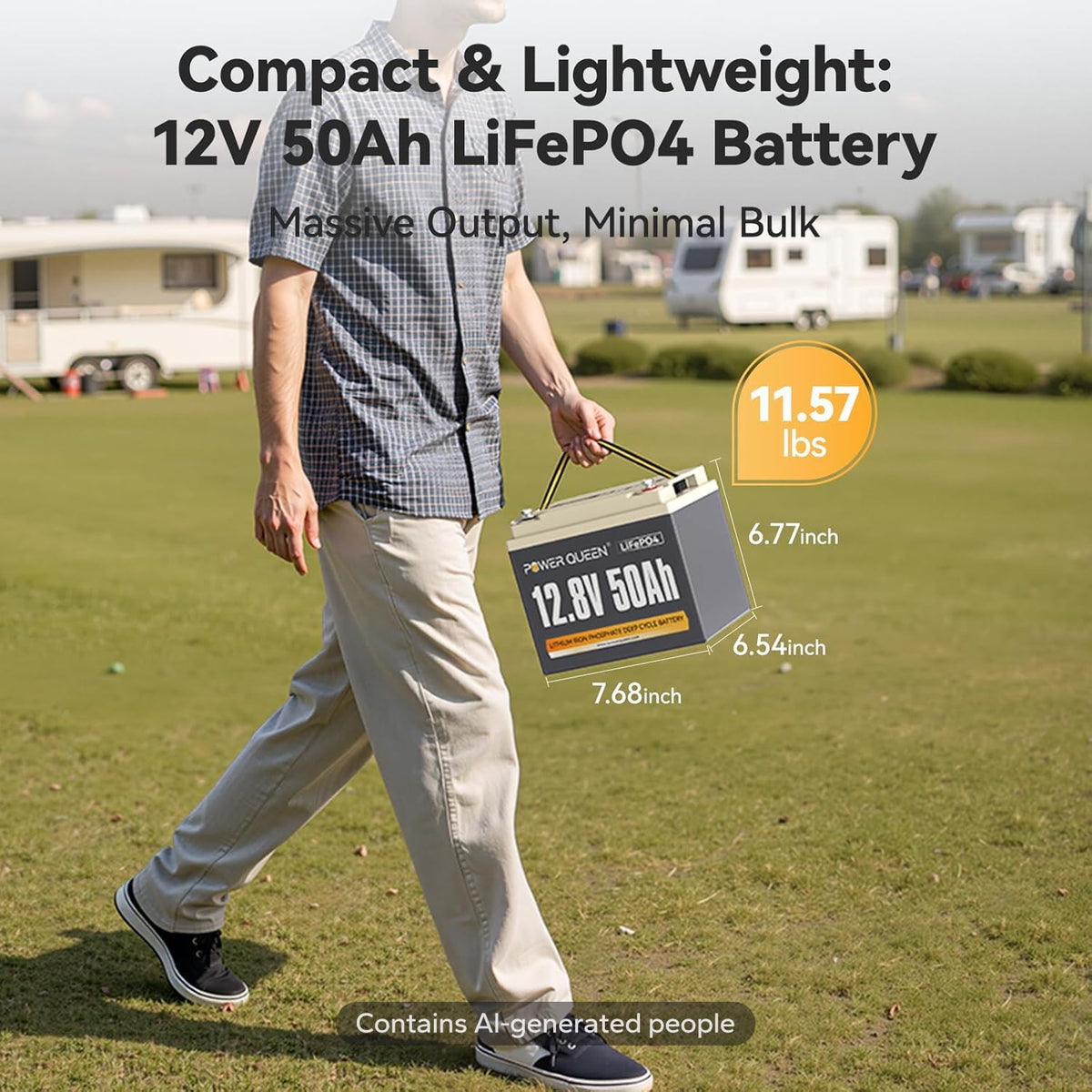 12V 50Ah LiFePO4 Lithium Battery J92414