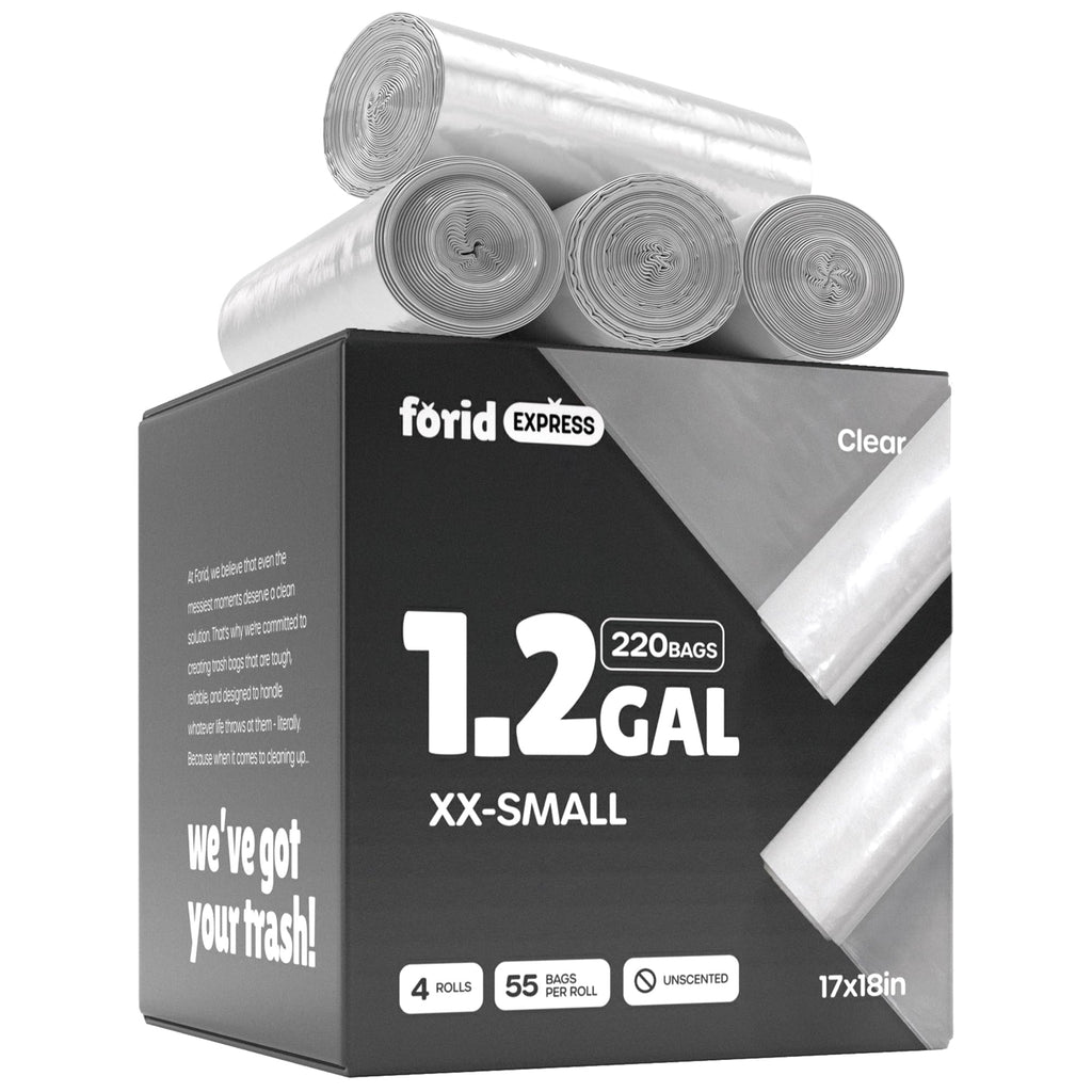 1.2 Gallon 220 Count Plastic Trash Bags O82680