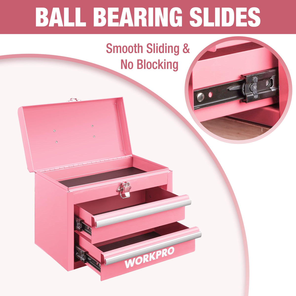 Portable Mini Metal Tool Box with 2 Drawers P904600