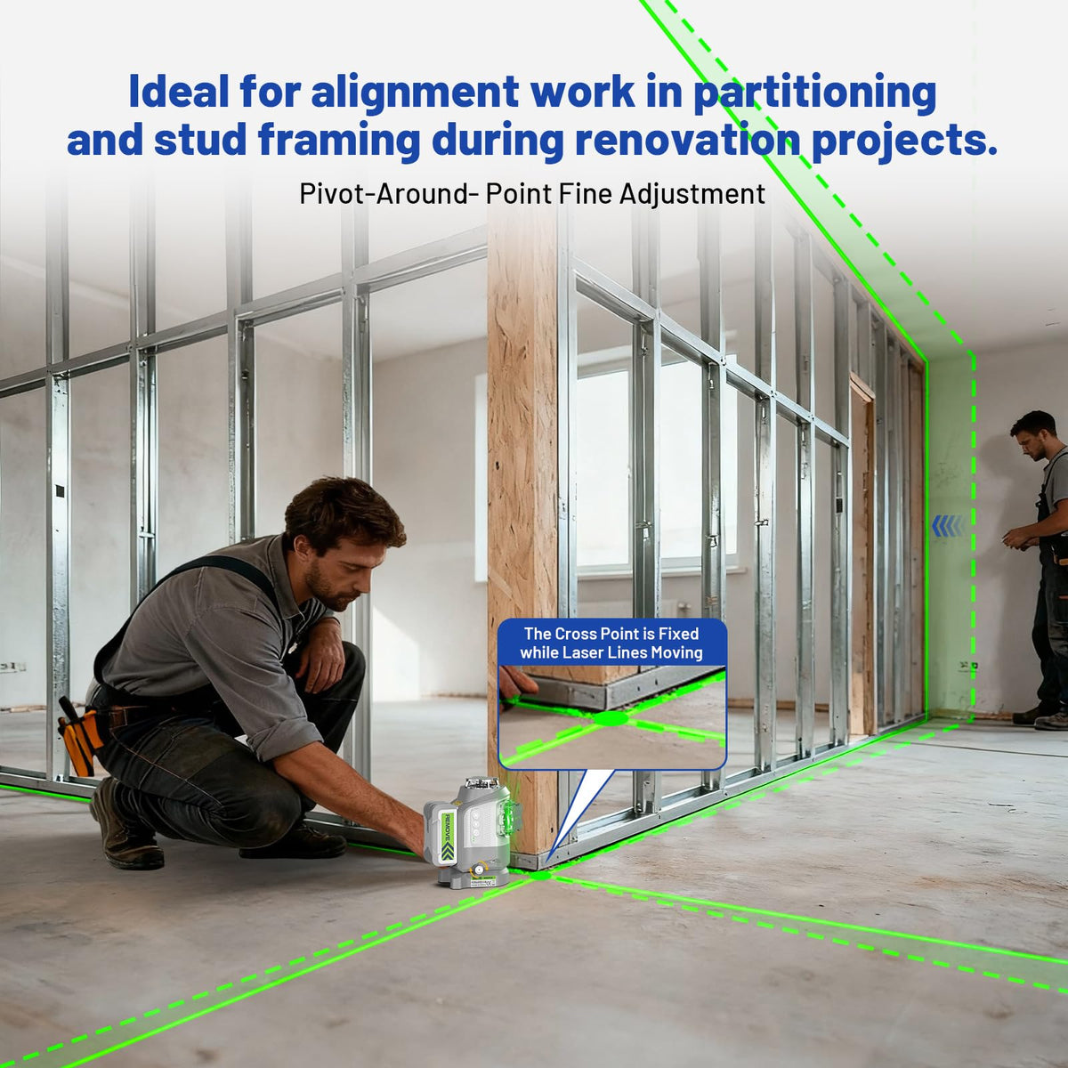 360 Self Leveling Green Laser Level with Remote Control D6986