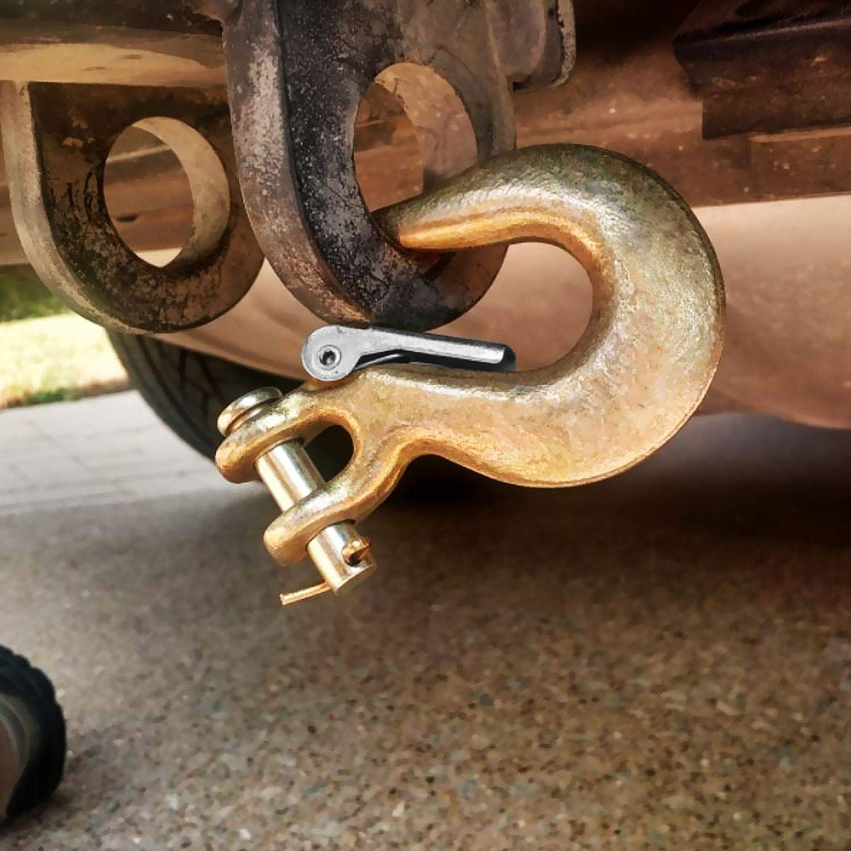 3/8 Inch Clevis Slip Hook with Safety Latch, 18000 Lb Capacity V5357