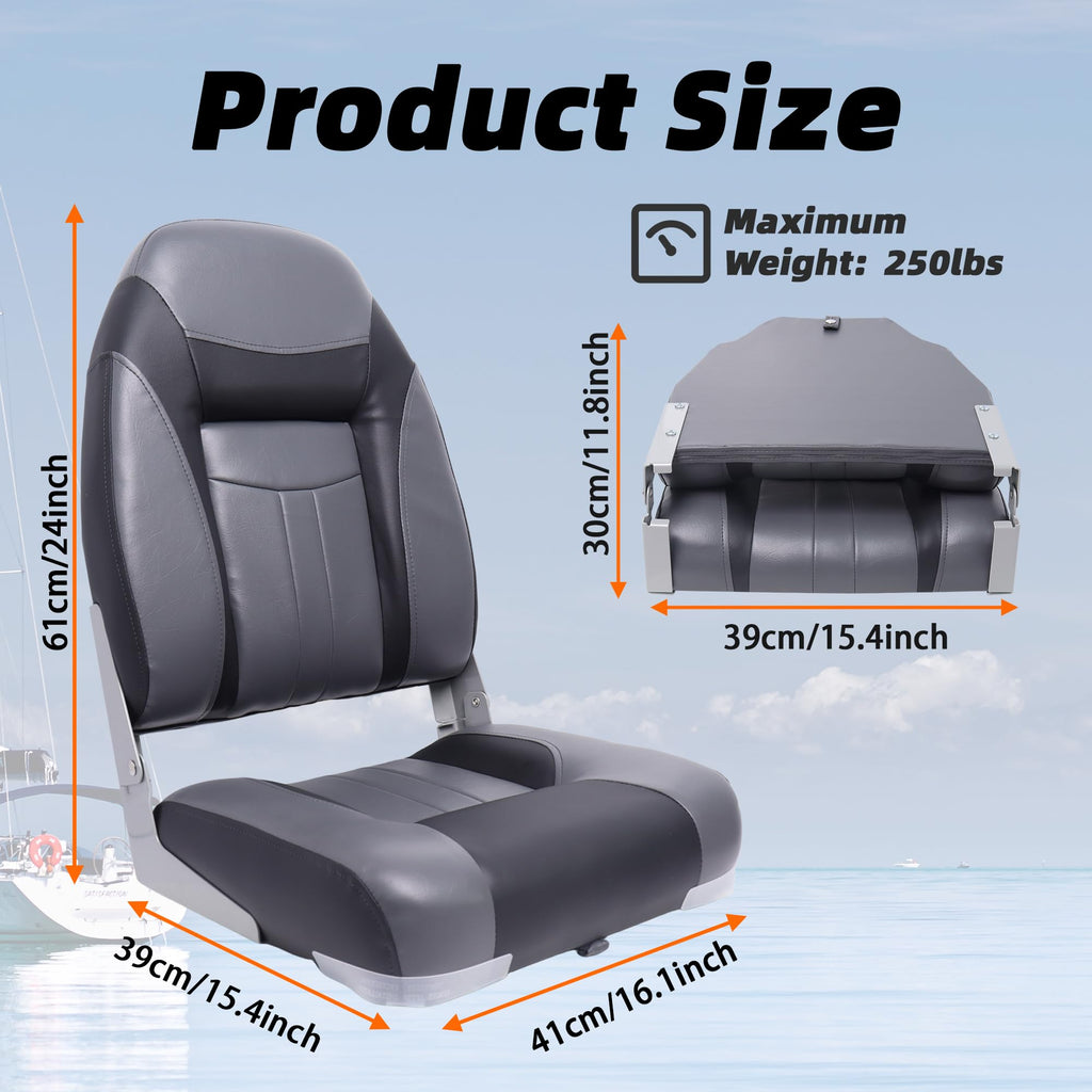High Back Folding Boat Seat L8022