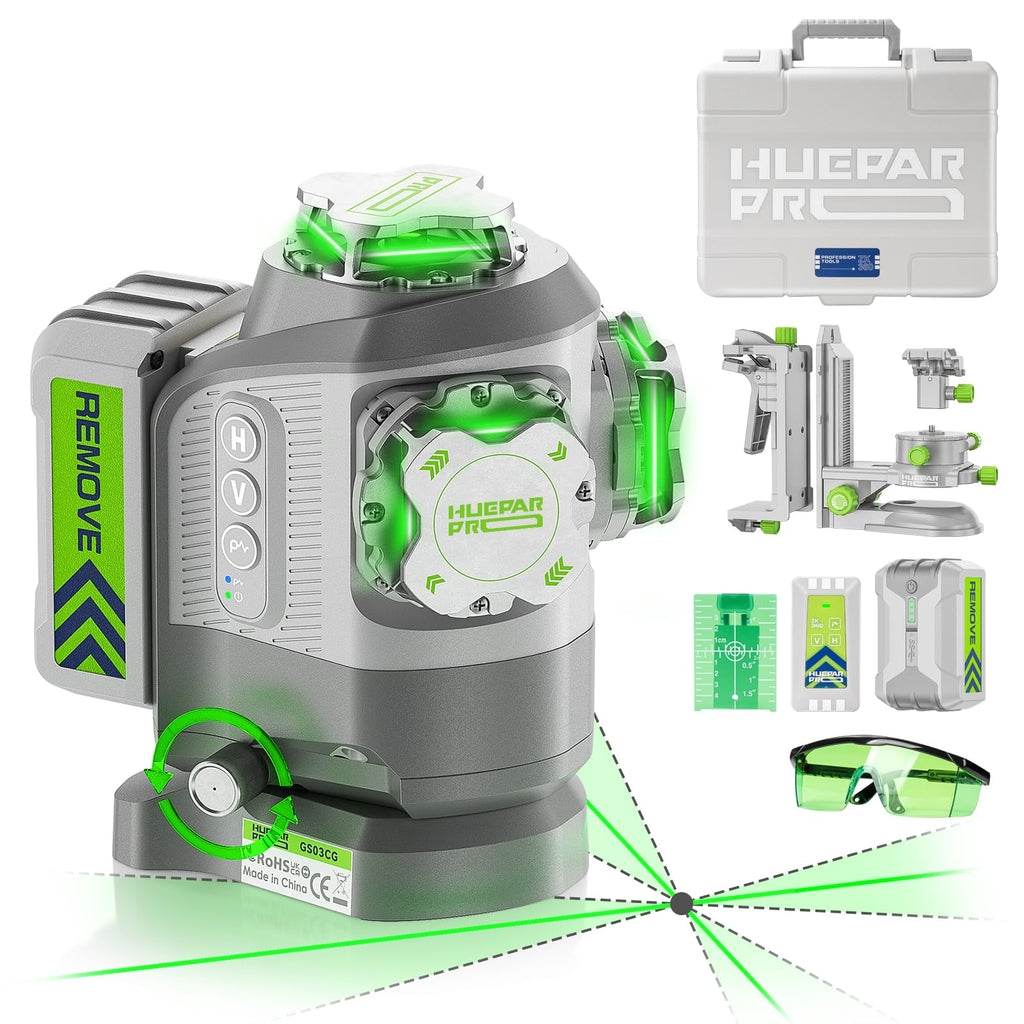 360 Self Leveling Green Laser Level with Remote Control D6986