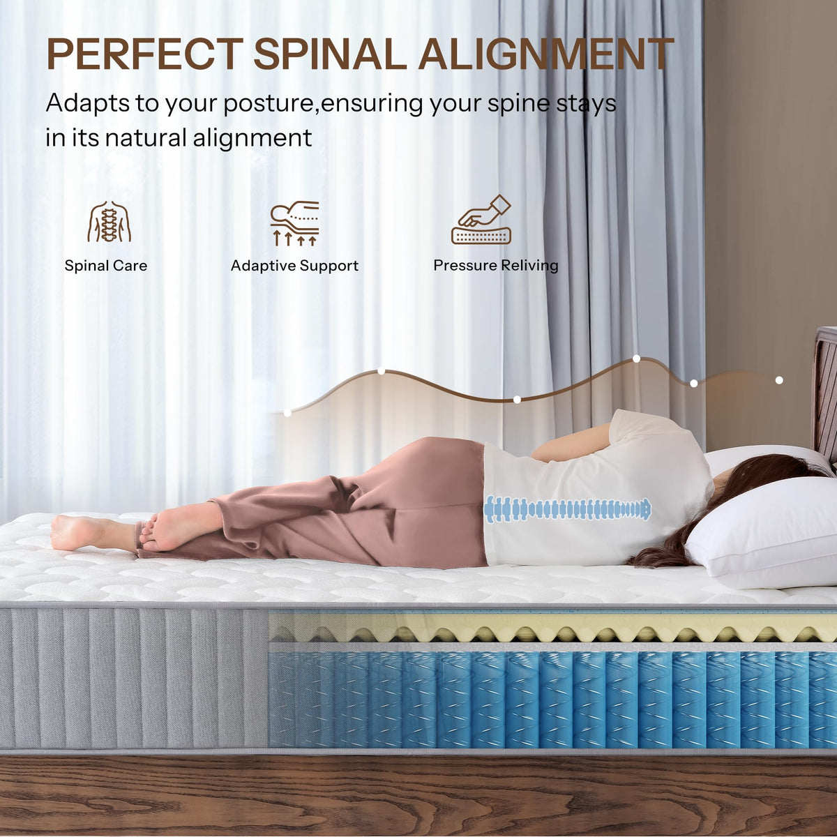 12 Inch Full Hybrid Mattress Medium Firm N34950