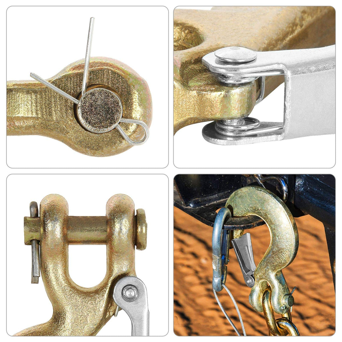 3/8 Inch Clevis Slip Hook with Safety Latch, 18000 Lb Capacity V5357