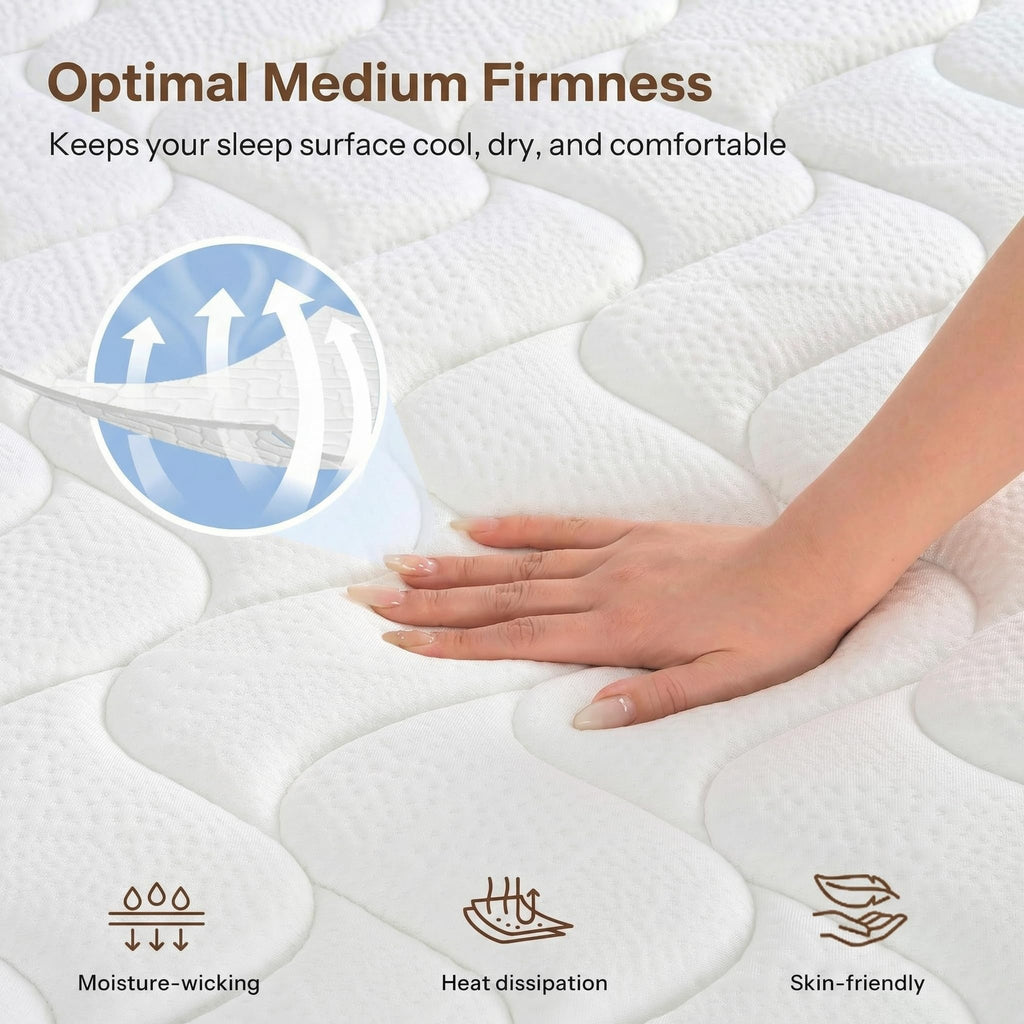 12 Inch Full Hybrid Mattress Medium Firm N34950