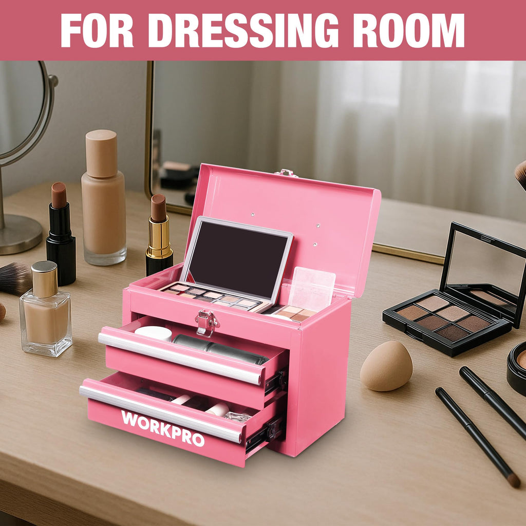 Portable Mini Metal Tool Box with 2 Drawers P904600