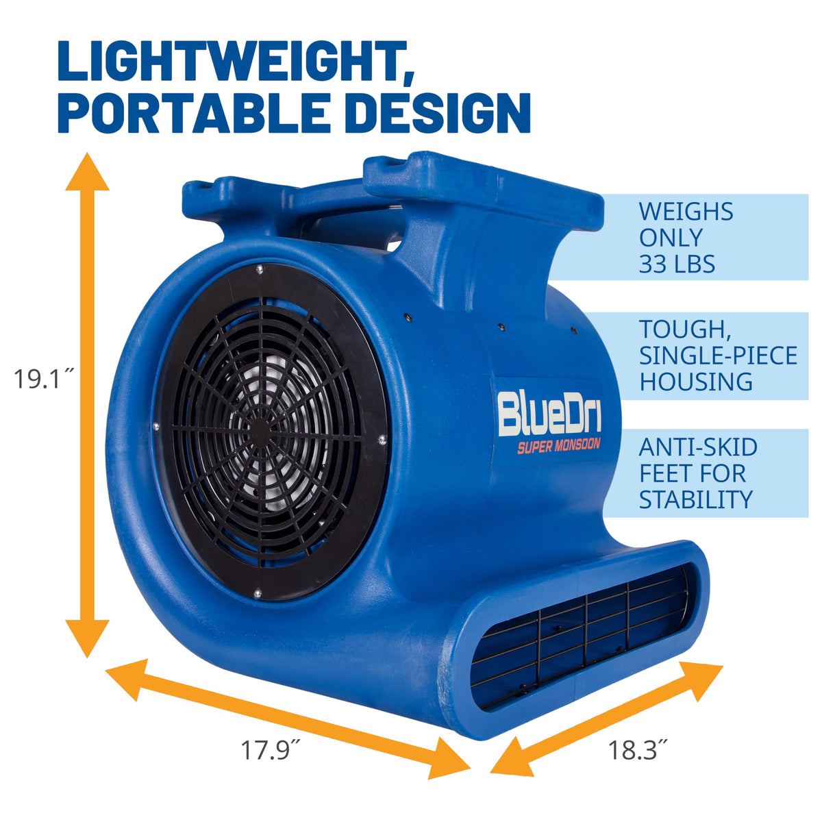 1 HP 4050 CFM Air Mover Blower Fan G425