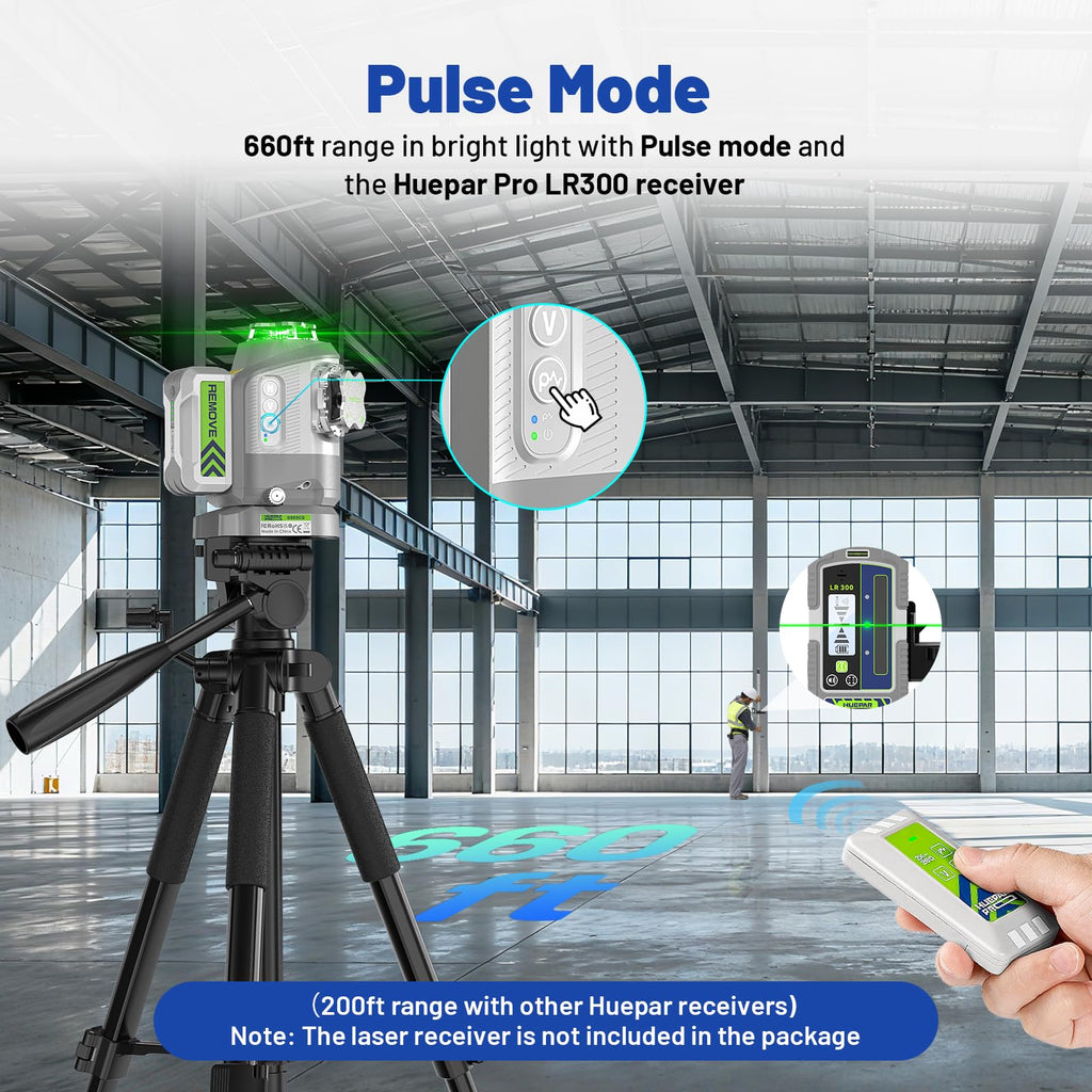 360 Self Leveling Green Laser Level with Remote Control D6986