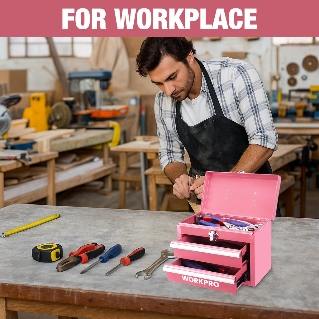 Portable Mini Metal Tool Box with 2 Drawers P904600