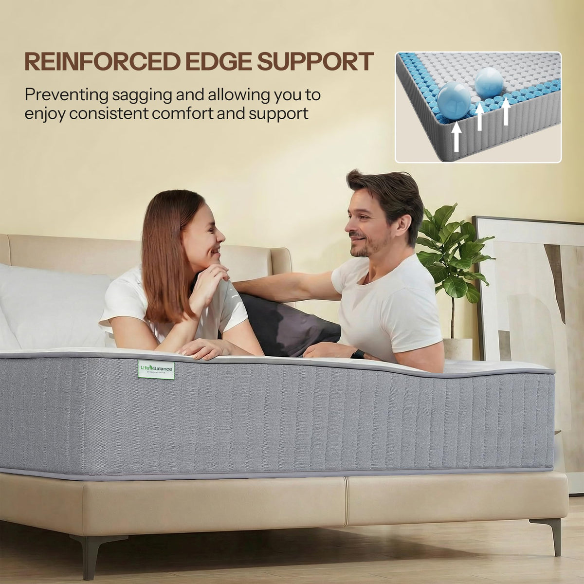 12 Inch Full Hybrid Mattress Medium Firm N34950