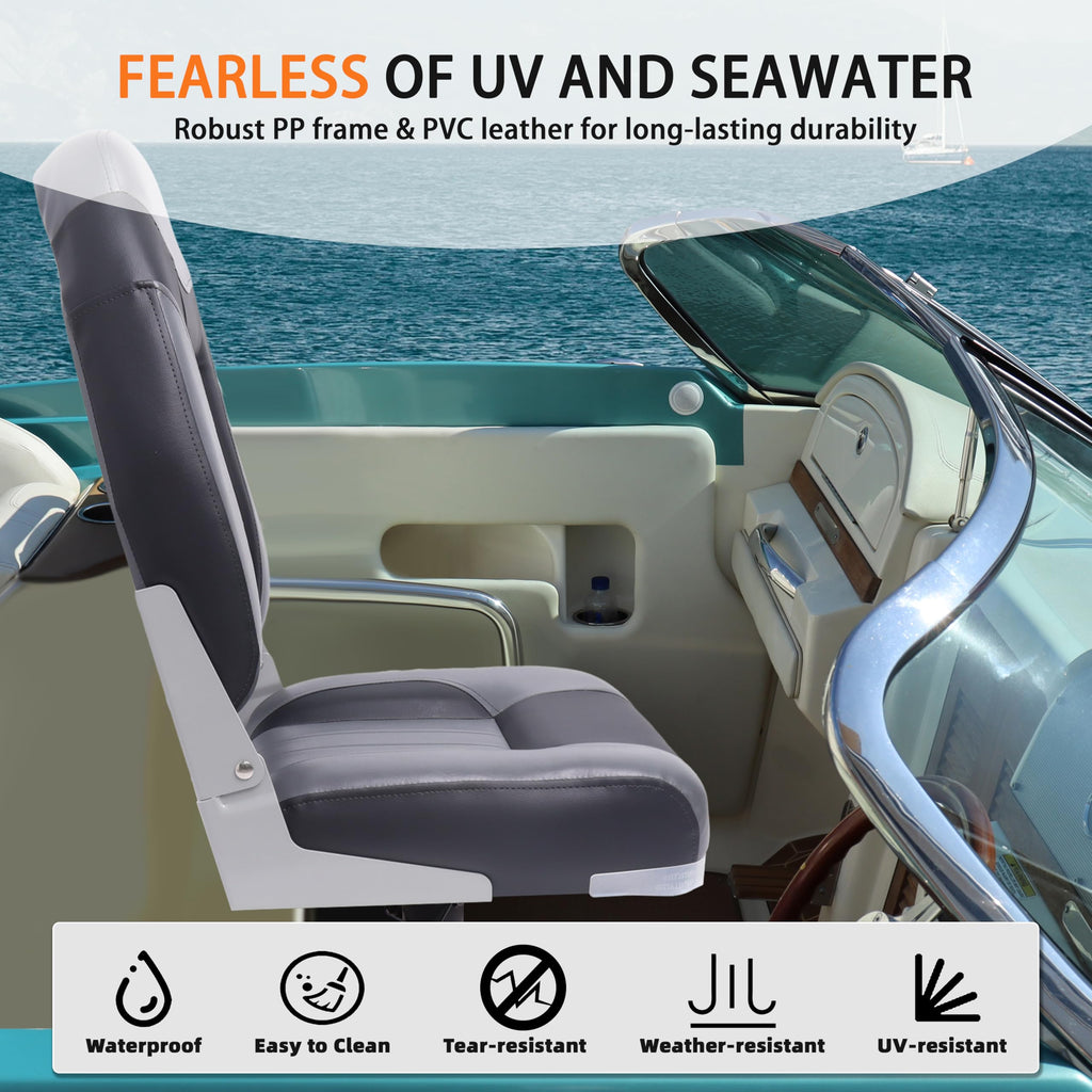 High Back Folding Boat Seat L8022