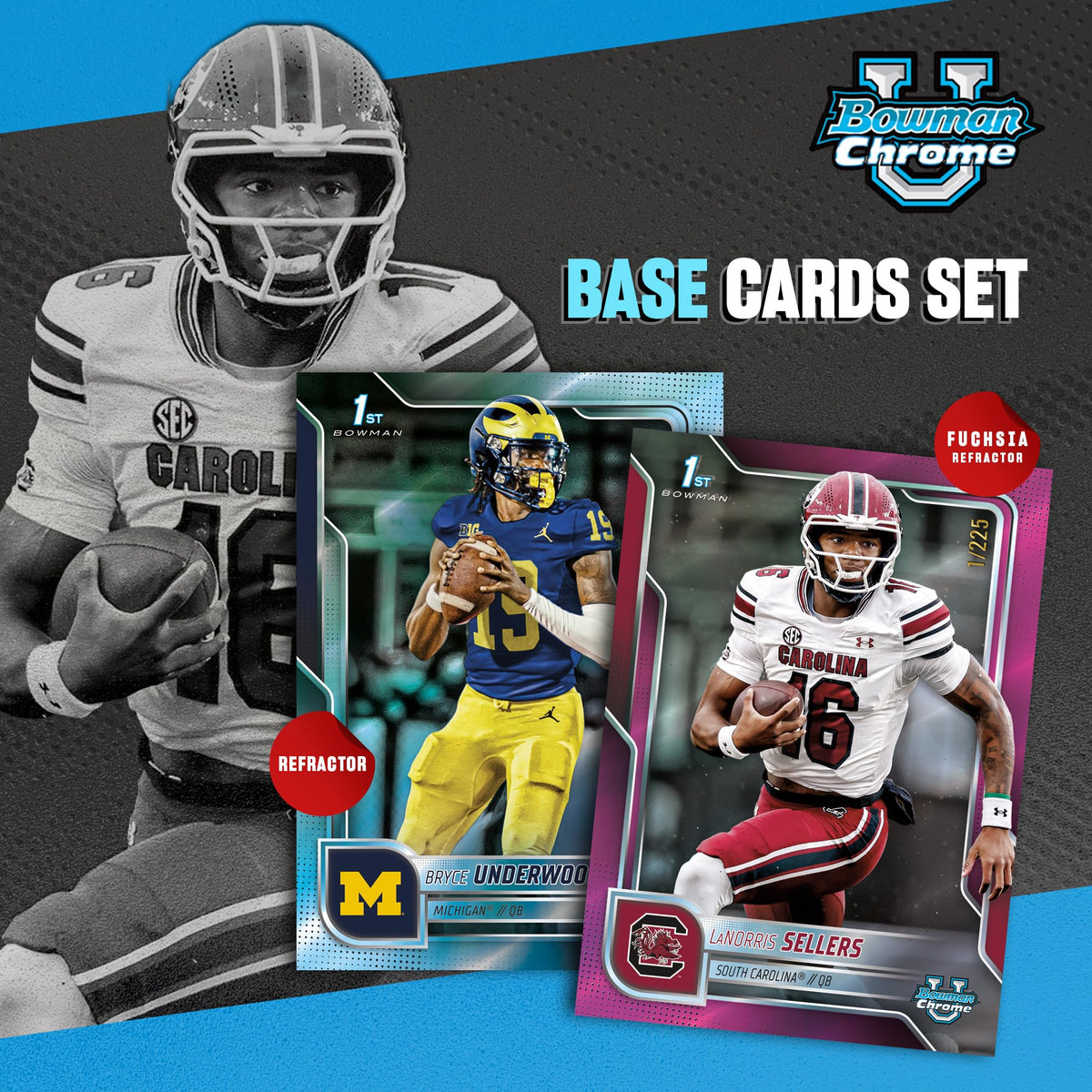 2025 Bowman University Chrome NCAA Football Value Box K10948