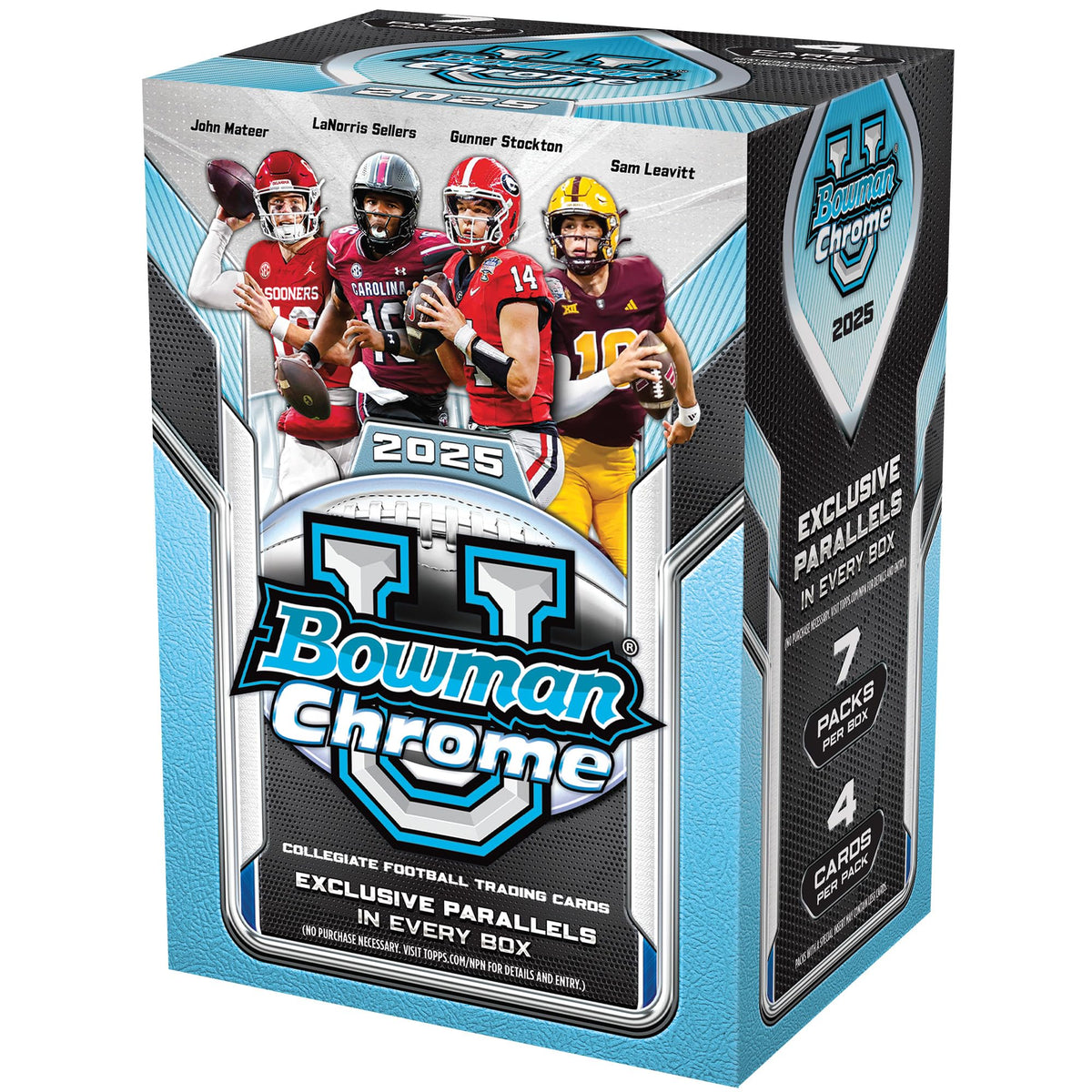 2025 Bowman University Chrome NCAA Football Value Box K10948