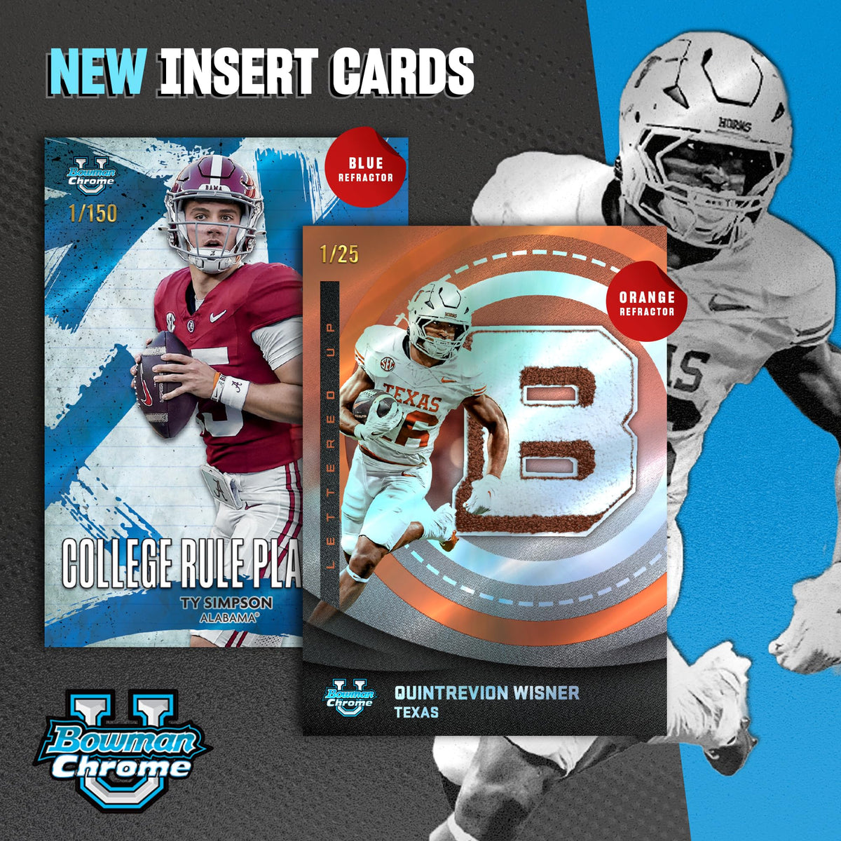 2025 Bowman University Chrome NCAA Football Value Box K10948